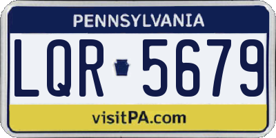 PA license plate LQR5679