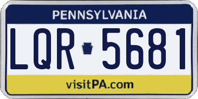 PA license plate LQR5681