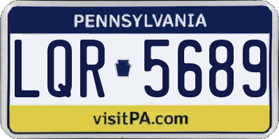 PA license plate LQR5689