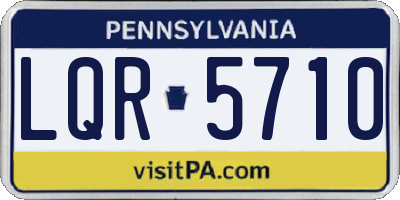 PA license plate LQR5710