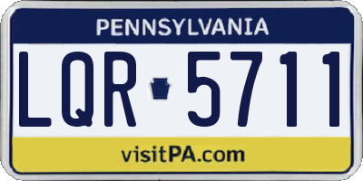 PA license plate LQR5711