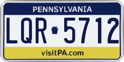 PA license plate LQR5712