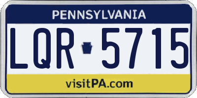 PA license plate LQR5715