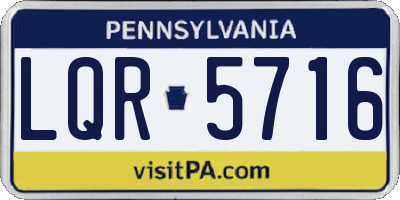 PA license plate LQR5716