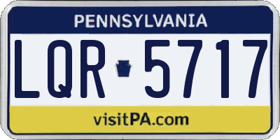PA license plate LQR5717