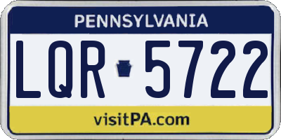 PA license plate LQR5722