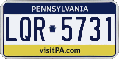 PA license plate LQR5731