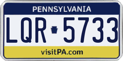 PA license plate LQR5733