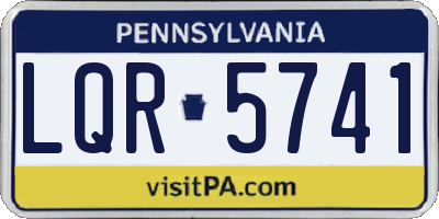 PA license plate LQR5741