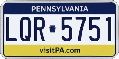 PA license plate LQR5751