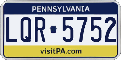 PA license plate LQR5752