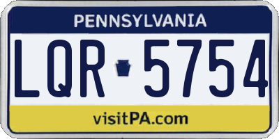 PA license plate LQR5754