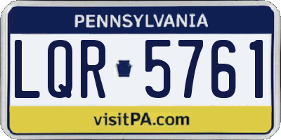 PA license plate LQR5761