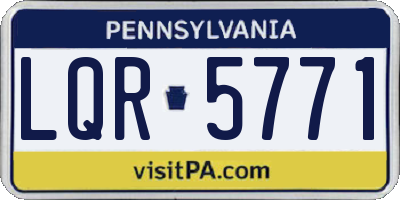 PA license plate LQR5771