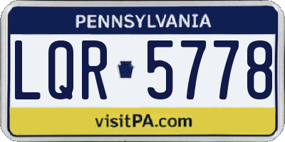 PA license plate LQR5778