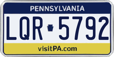 PA license plate LQR5792