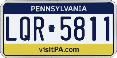 PA license plate LQR5811