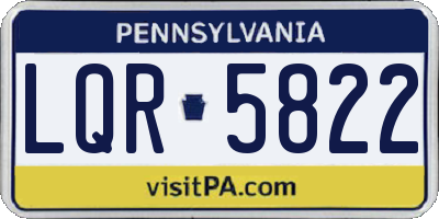 PA license plate LQR5822