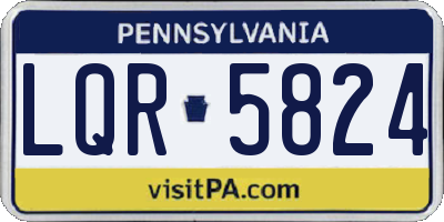 PA license plate LQR5824