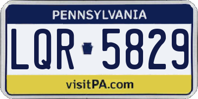 PA license plate LQR5829