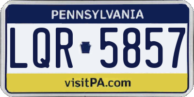 PA license plate LQR5857
