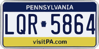 PA license plate LQR5864