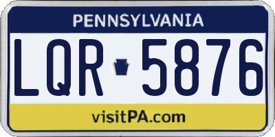 PA license plate LQR5876