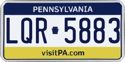 PA license plate LQR5883