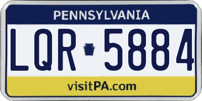 PA license plate LQR5884