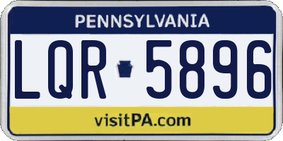 PA license plate LQR5896