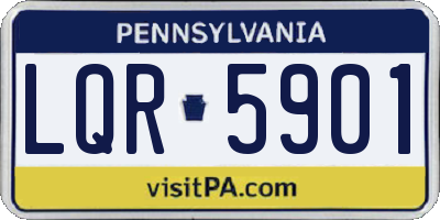 PA license plate LQR5901