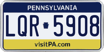 PA license plate LQR5908