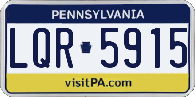 PA license plate LQR5915