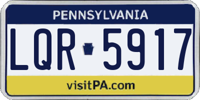 PA license plate LQR5917