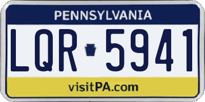 PA license plate LQR5941