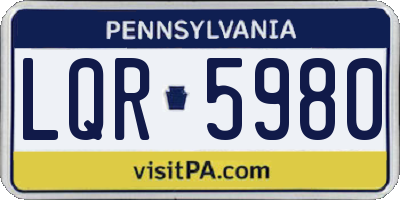PA license plate LQR5980