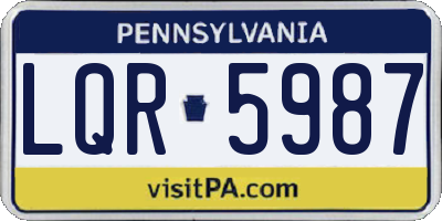 PA license plate LQR5987