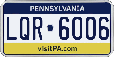 PA license plate LQR6006