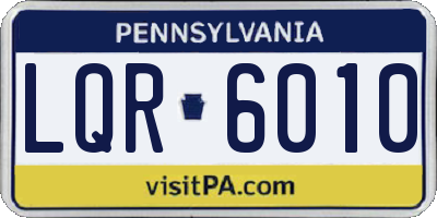 PA license plate LQR6010