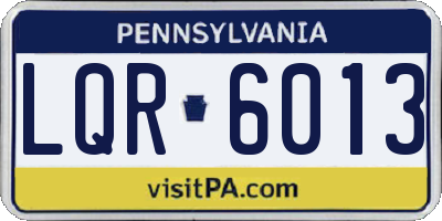 PA license plate LQR6013