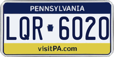 PA license plate LQR6020
