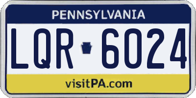 PA license plate LQR6024