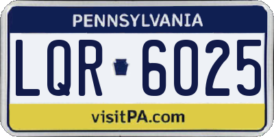 PA license plate LQR6025