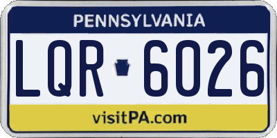 PA license plate LQR6026