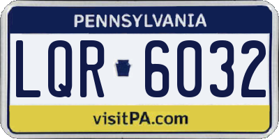 PA license plate LQR6032