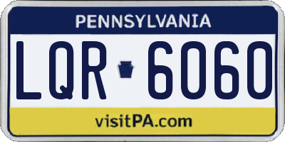 PA license plate LQR6060