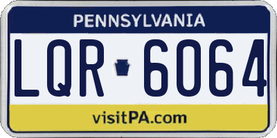 PA license plate LQR6064