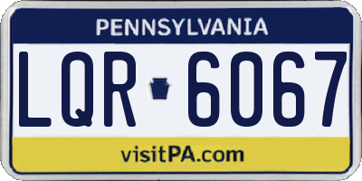 PA license plate LQR6067