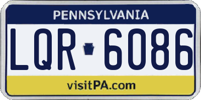 PA license plate LQR6086