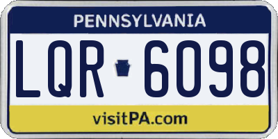 PA license plate LQR6098